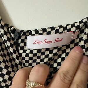 Lisa says gah checkered midi dress XL